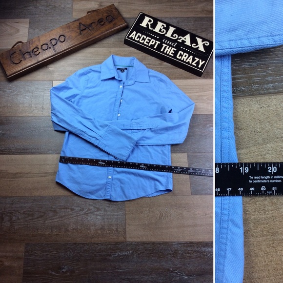 Nautica Women’s Long Sleeve Button Down Top sz 6 - Picture 3 of 7